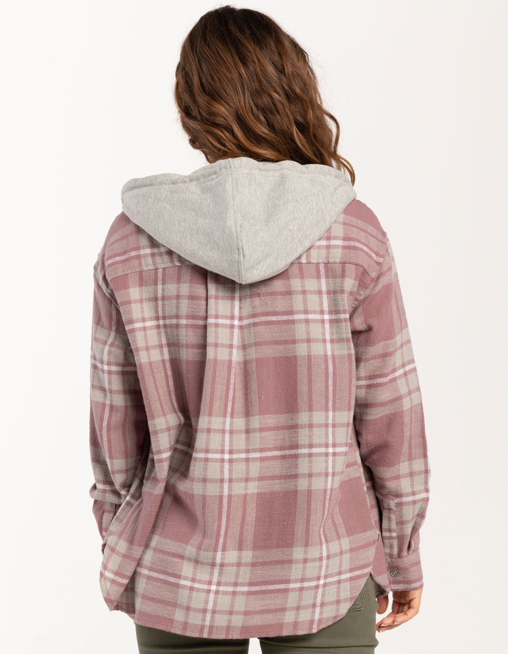 FULL TILT Hooded Womens Flannel - PLUM | Tillys