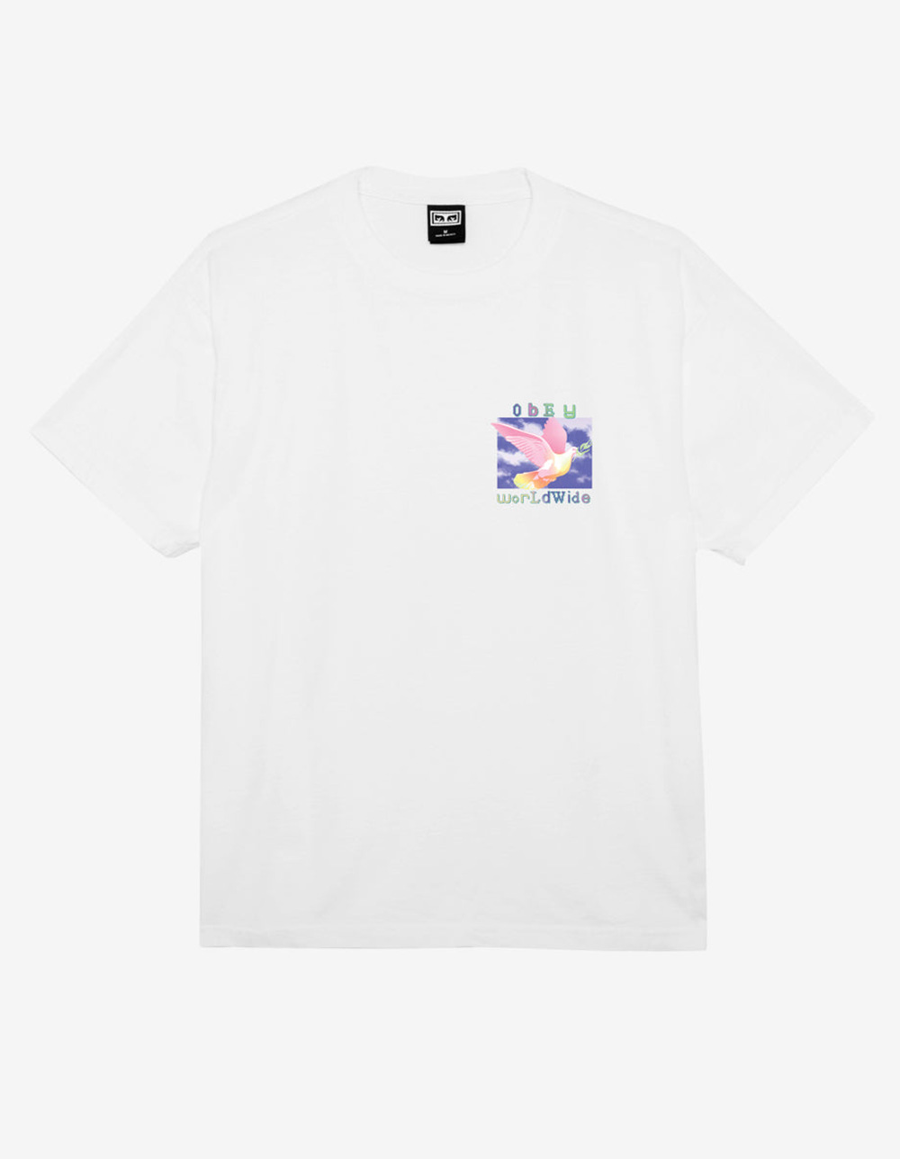 OBEY Dove Of Peace Mens Heavyweight Tee - WHITE
