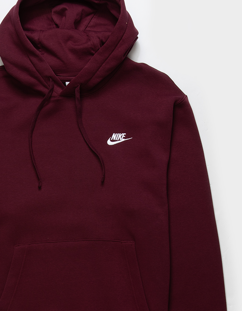 burgundy nike fleece hoodie