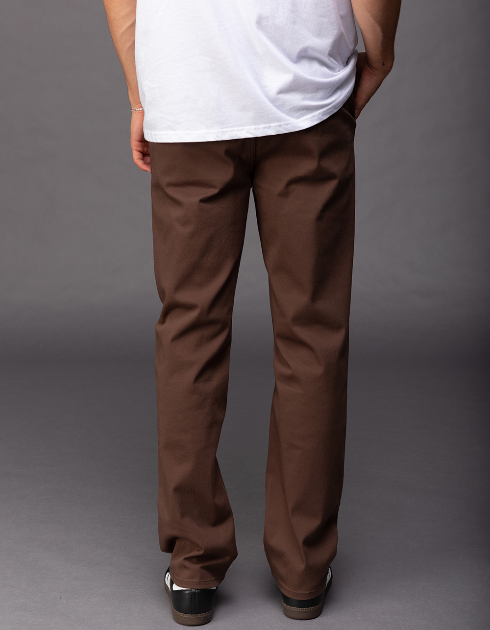 RSQ Mens Slim Straight Chino Pants - DARK BROWN