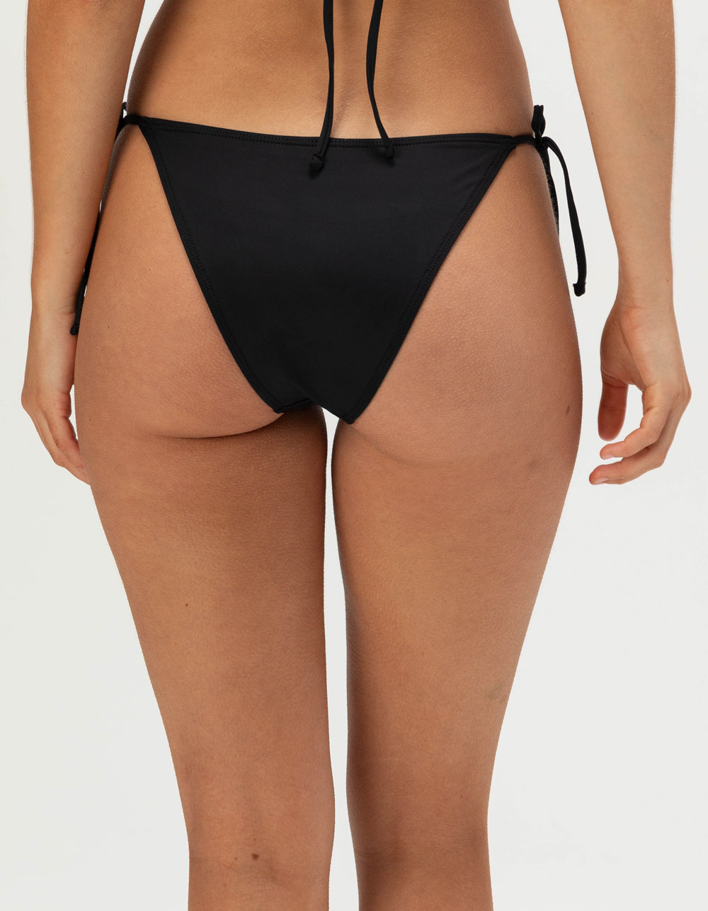 FULL TILT Cheeky Tie Side Bikini Bottoms - BLACK