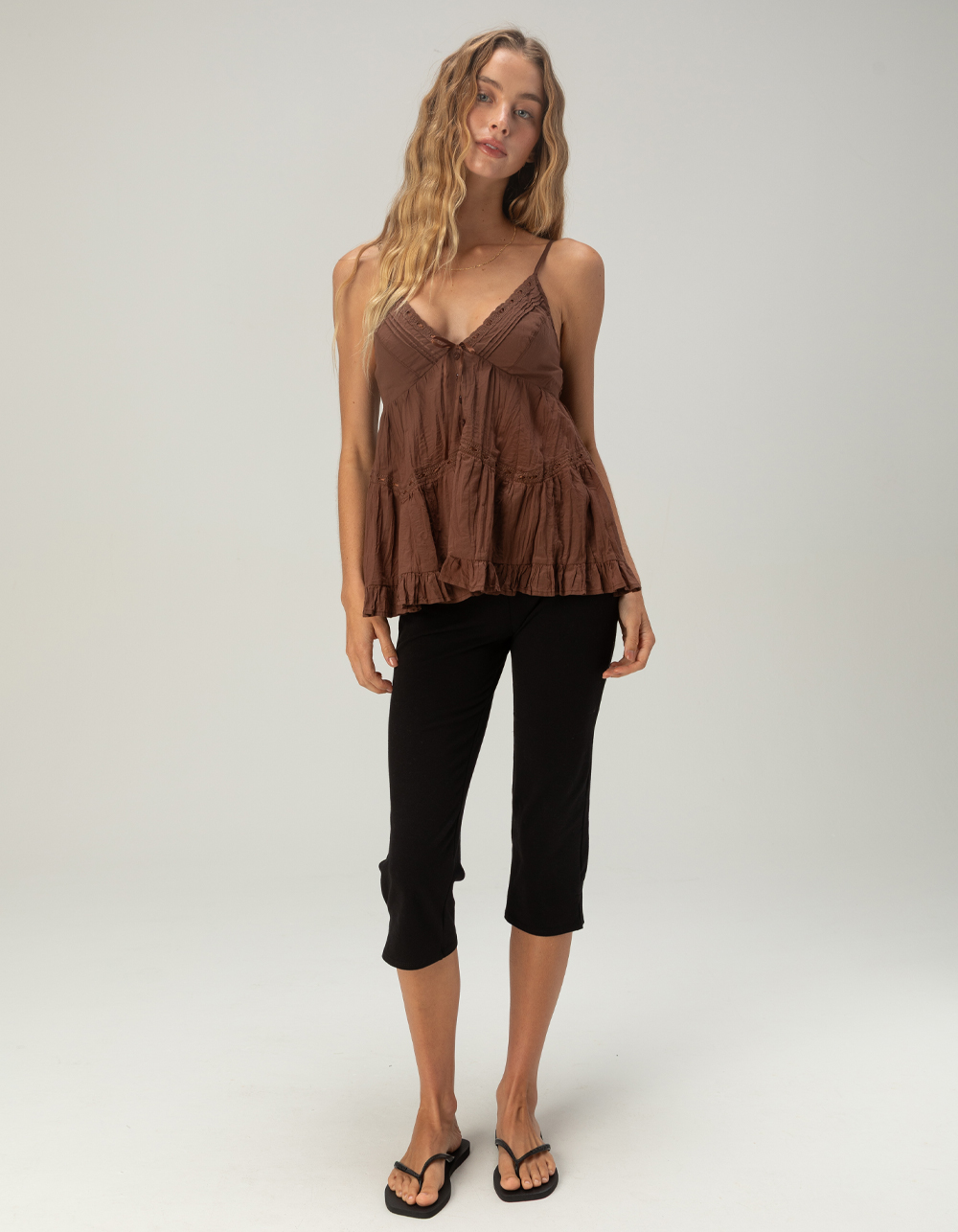 FULL TILT Womens Babydoll Top