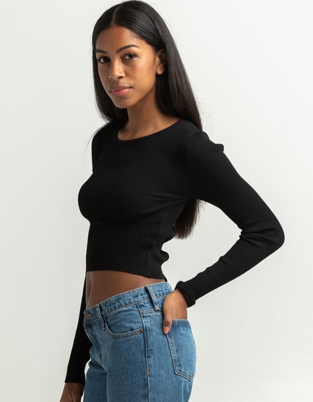 SAY WHAT Cross Back Womens Top - BLACK | Tillys