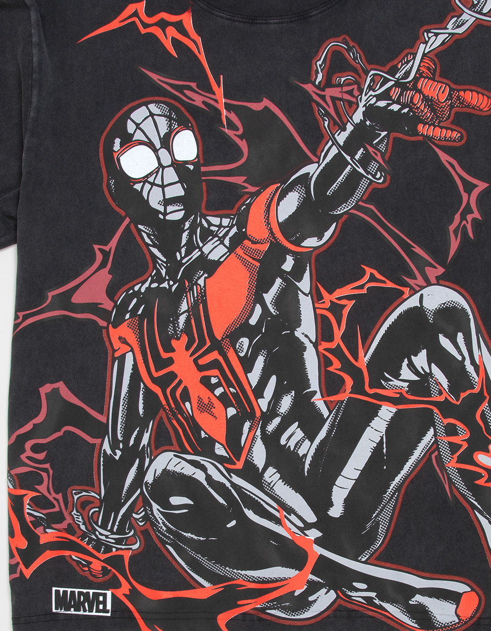 MARVEL Miles Morales Mens Tee - WASHED BLACK