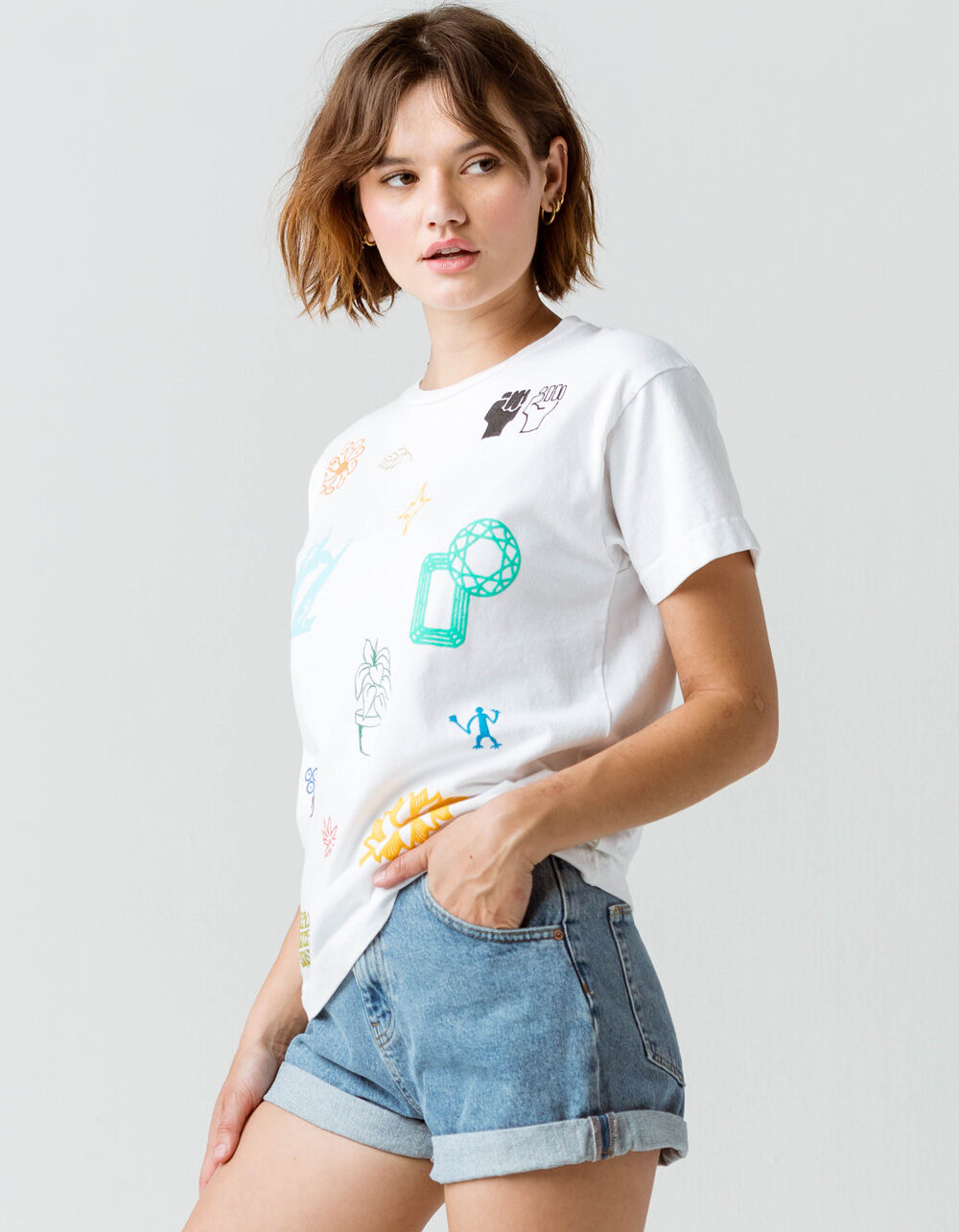 OBEY Love And Peace Womens Tee - WHITE | Tillys