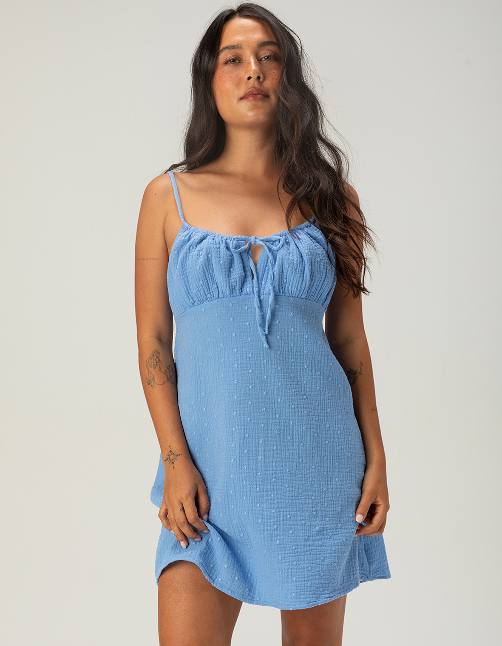 ROXY Late Night Womens Mini Dress - BLUE
