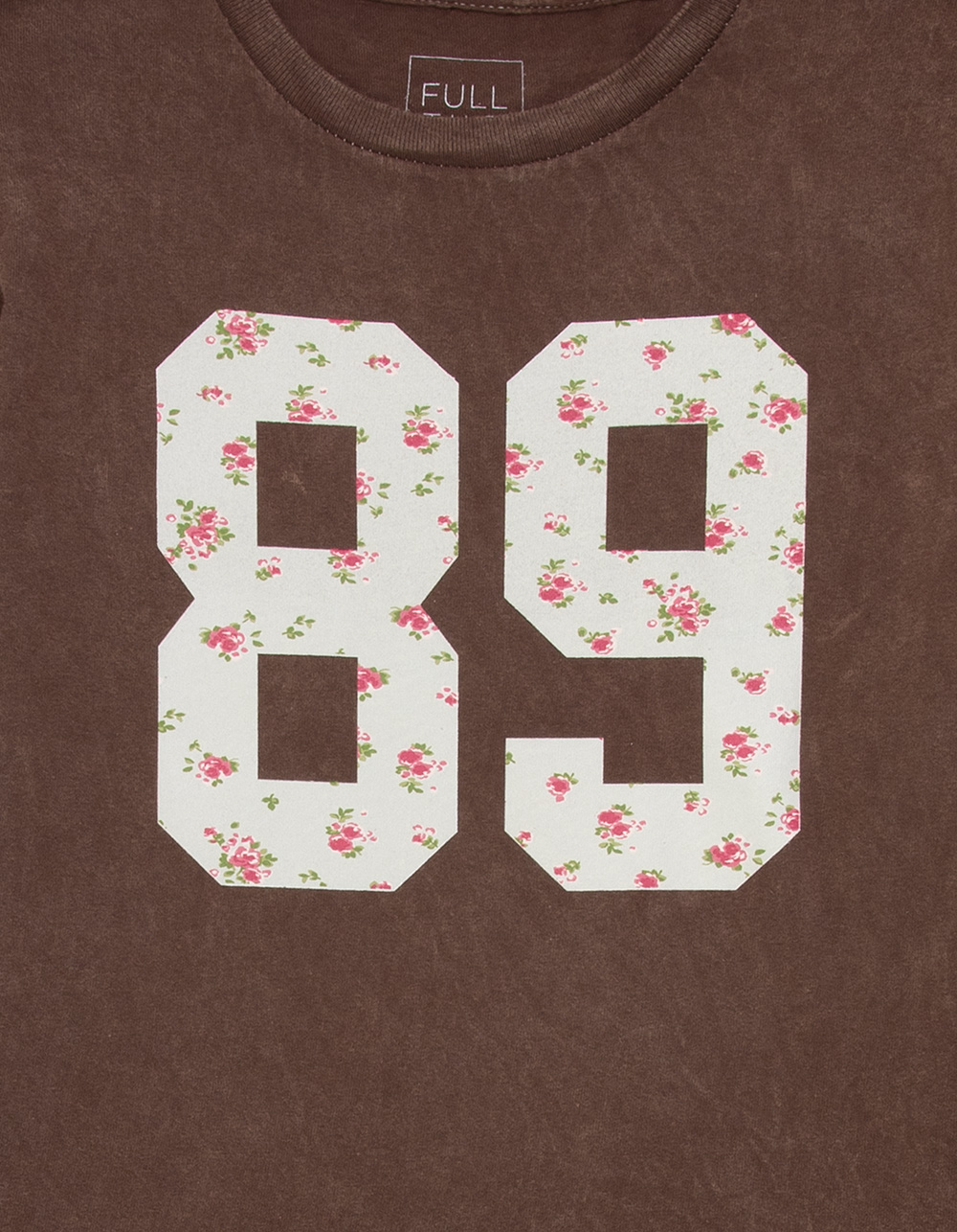 FULL TILT 89 Girls Ditsy Boyfriend Tee - BROWN