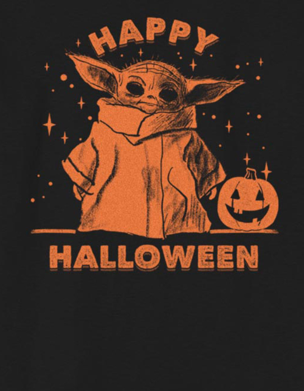 STAR WARS Mandalorian Happy Halloween Unisex Kids Tee - BLACK