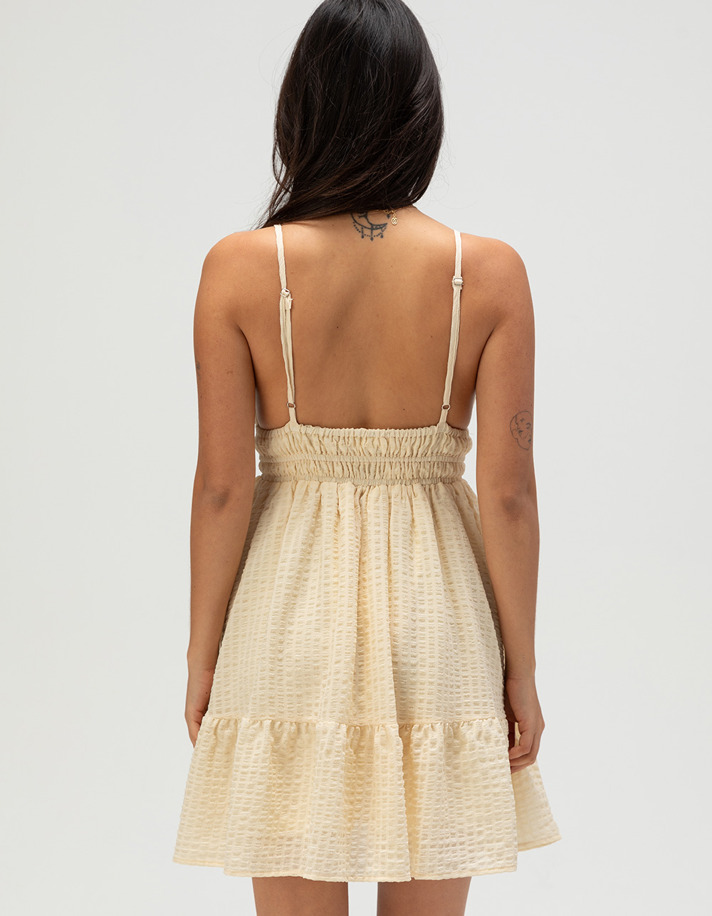 FULL TILT Textured Womens Babydoll Dress