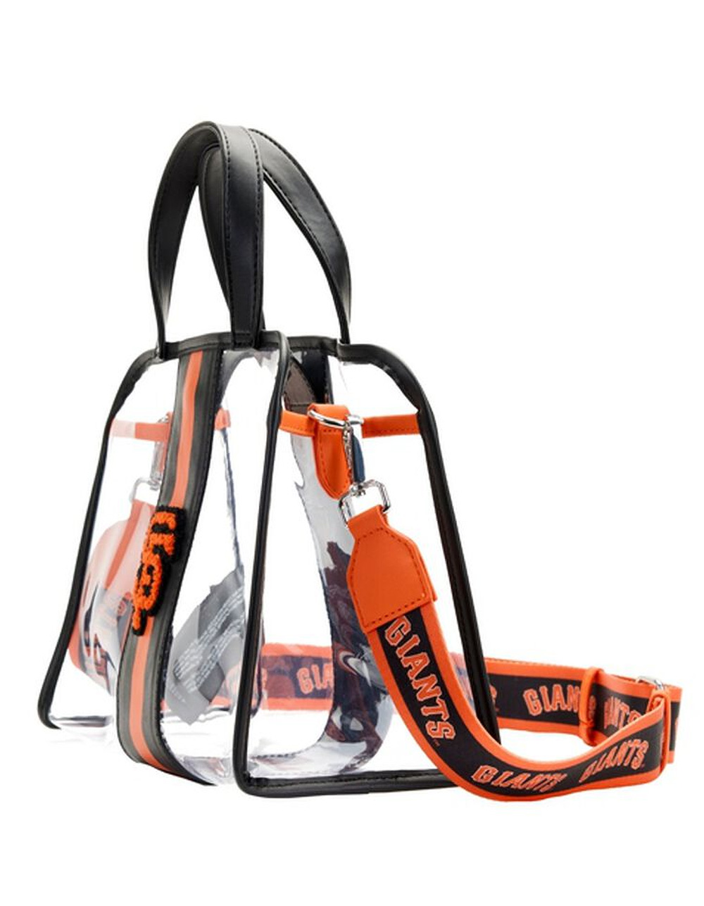LOUNGEFLY x MLB SF Giants Stadium Crossbody Bag with Pouch CLEAR