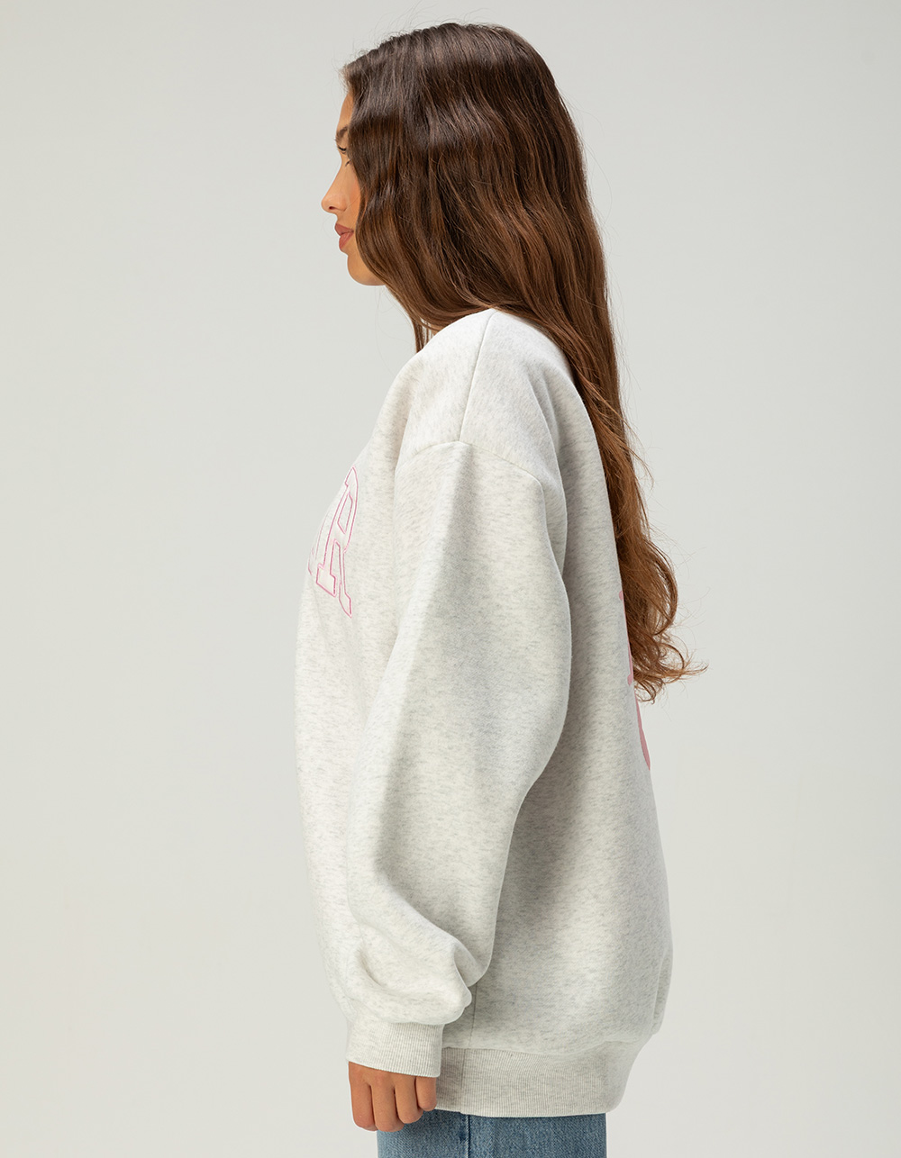 HAPPY CAMP3R Senior Womens Crewneck Sweatshirt - HEATHER GRAY