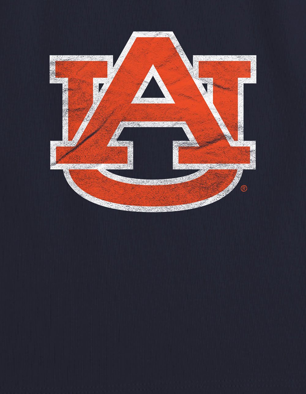 AUBURN UNIVERSITY Distressed Primary Logo Womens Cropped Tank Top - NAVY