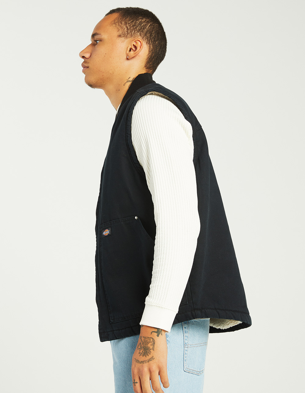 DICKIES Lined Mens Duck Vest BLACK Tillys