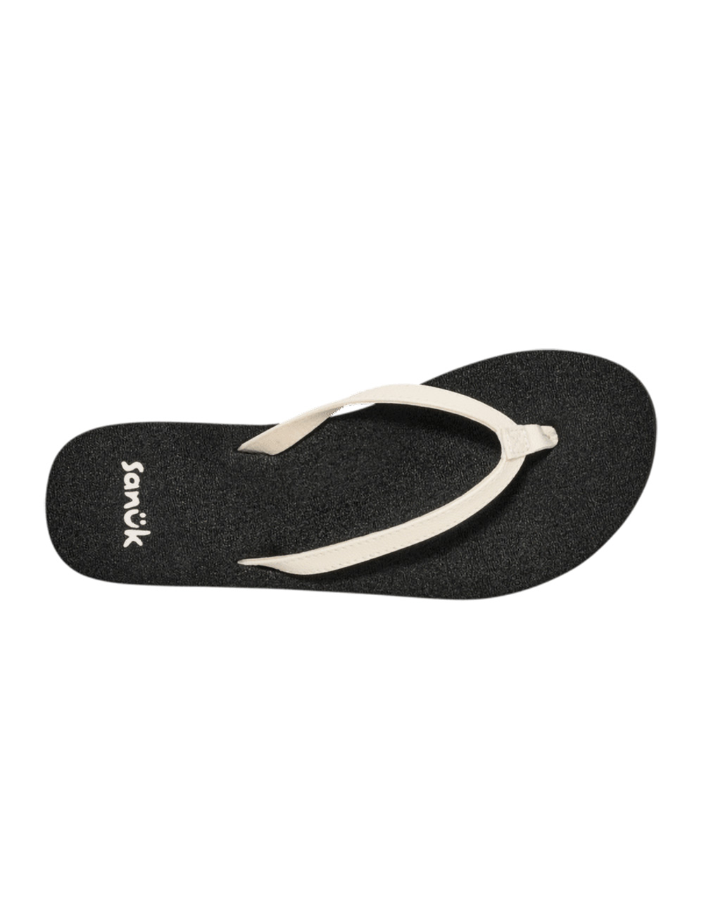 SANUK Yoga Joy II Womens Flip Flops - BLK/WHT