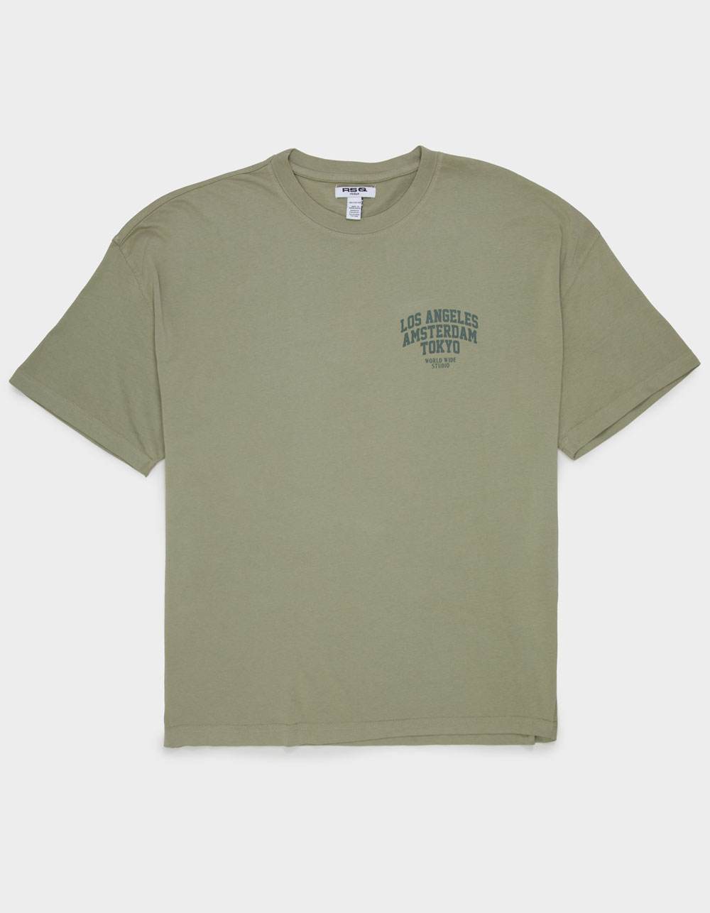 RSQ Mens World Studio Tee - OLIVE
