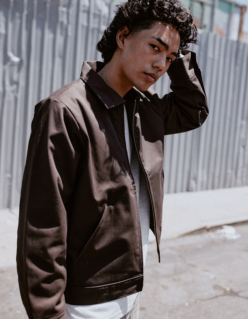 DICKIES Lined Eisenhower Mens Jacket - DARK BROWN