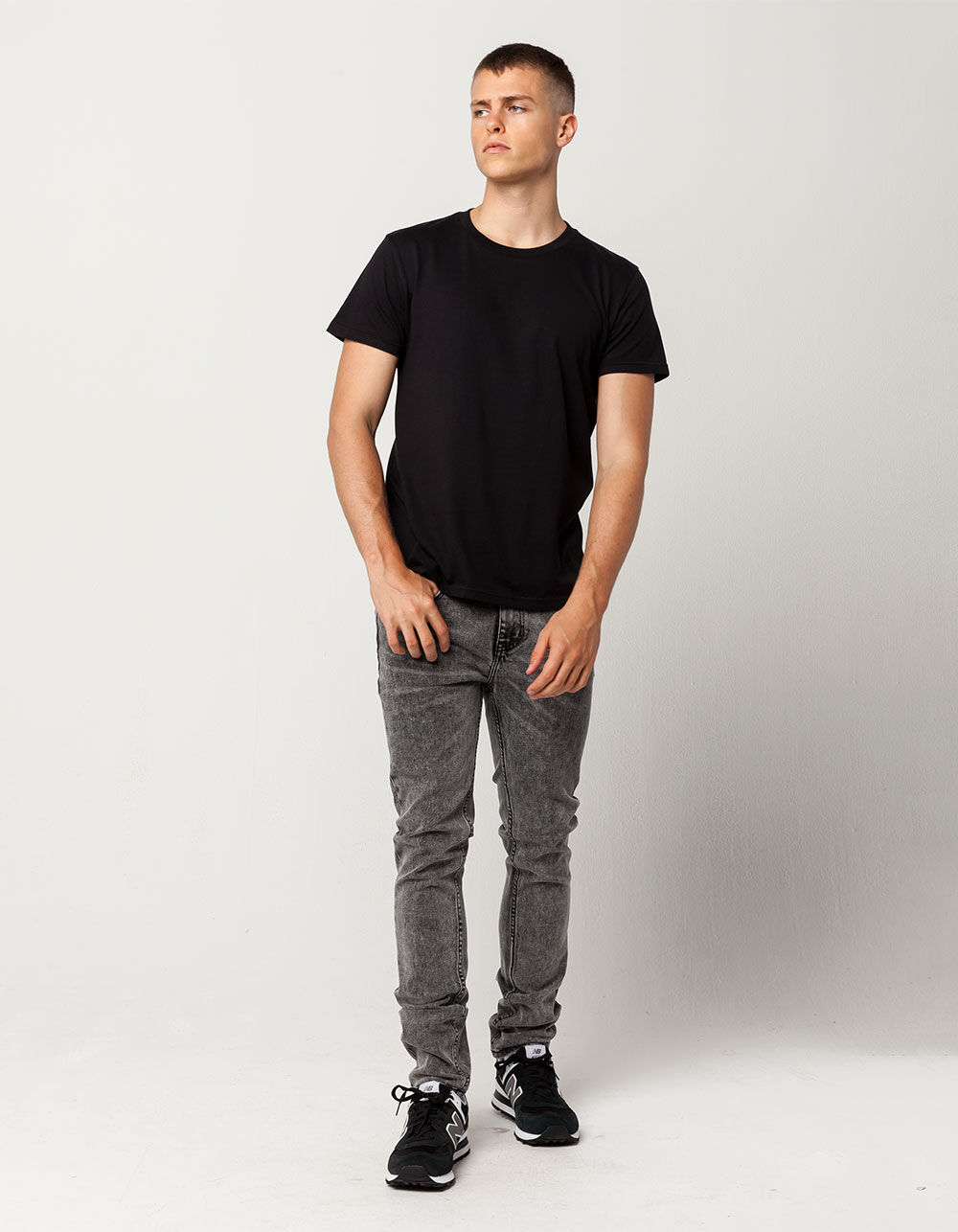 RSQ Seattle Mens Skinny Tapered Jeans BLKAC Tillys