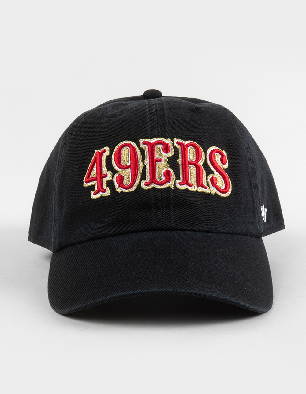 47 BRAND San Francisco 49ers '47 Clean Up Strapback Hat - BLACK COMBO