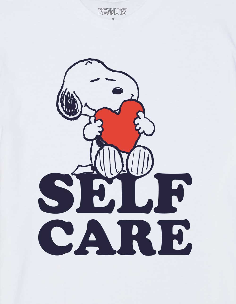 PEANUTS Self Care Snoopy Hug Unisex Tee - WHITE