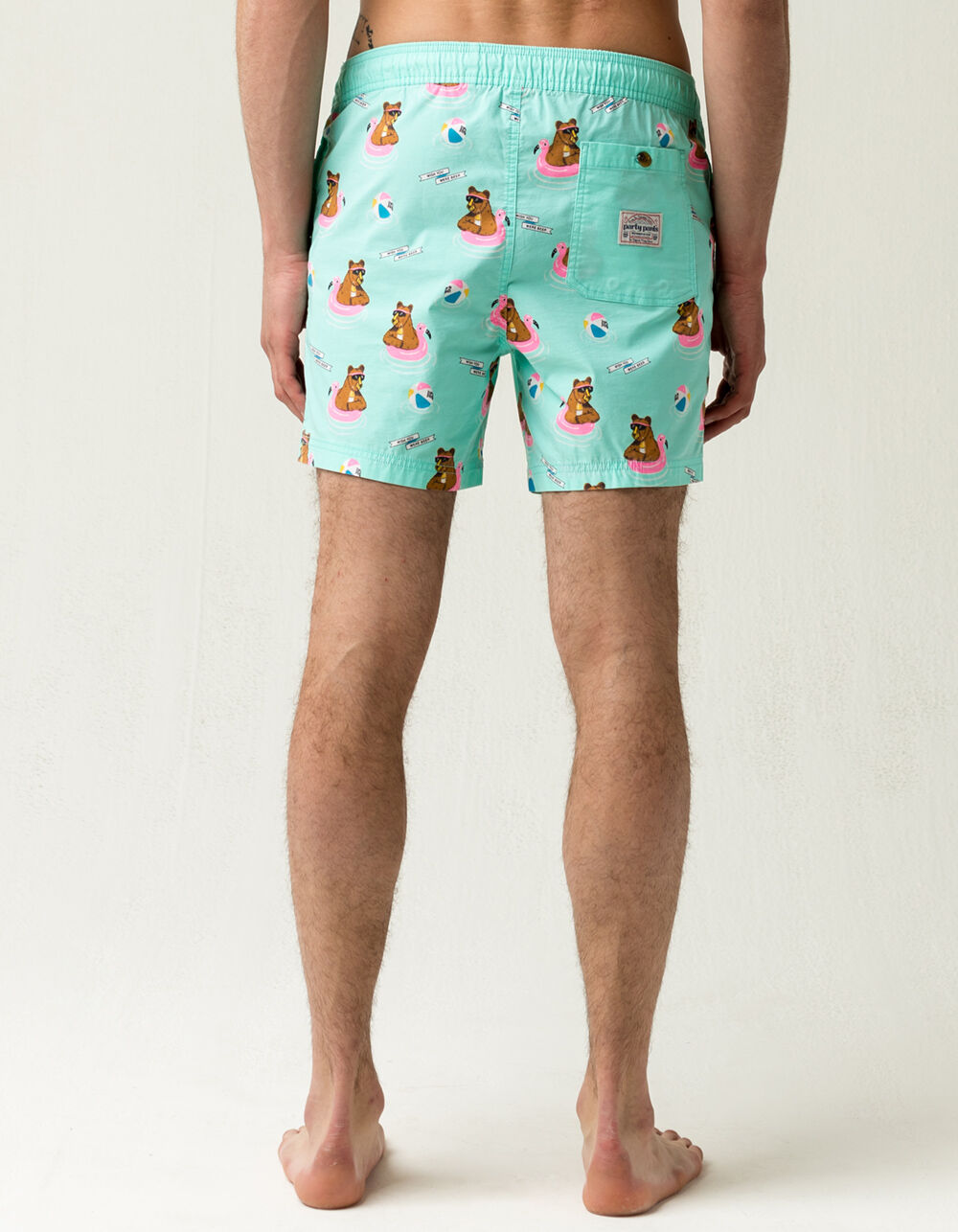 PARTY PANTS Wish You Were Beer Mens Volley Shorts - MINT | Tillys