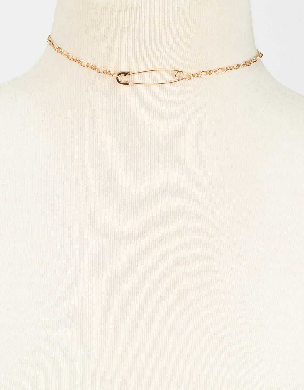 FULL TILT Safety Pin Choker GOLD Tillys
