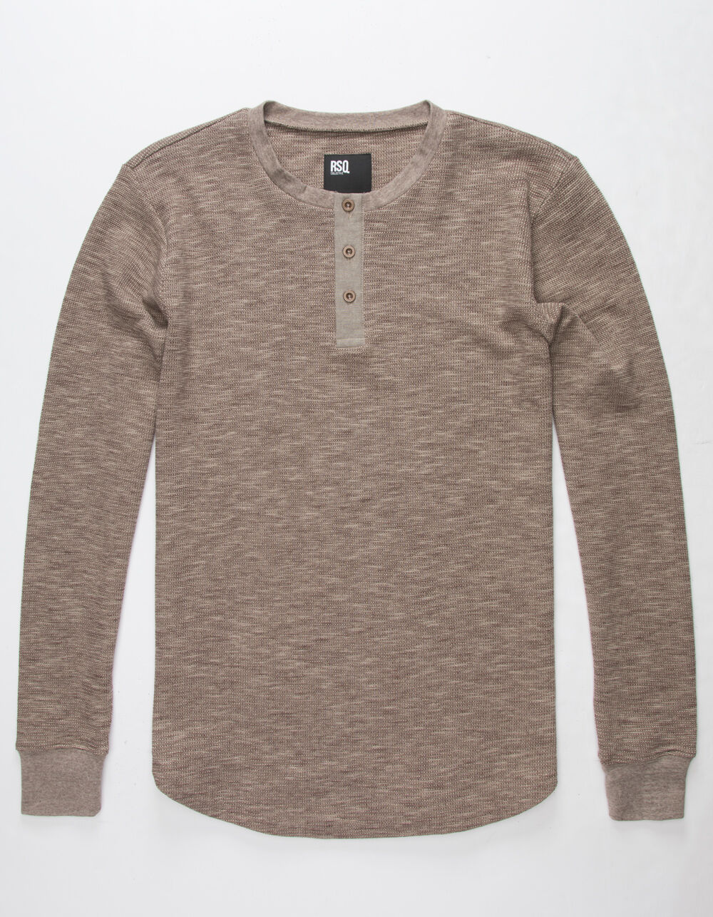 RSQ Mens Henley Thermal BROWN Tillys