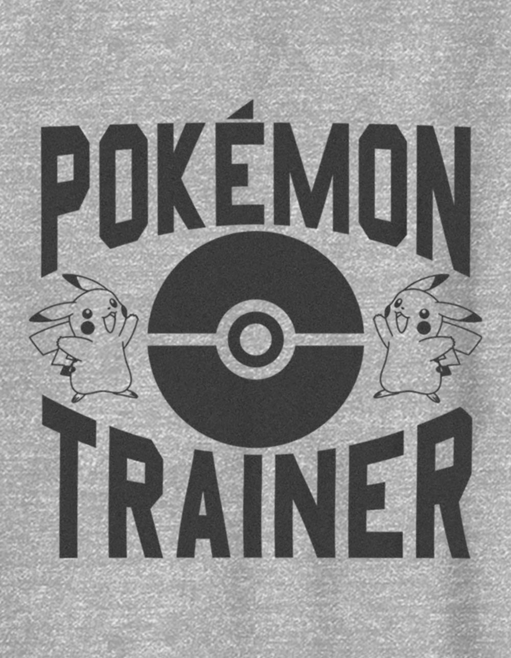 POKEMON Trainer Pikachu Unisex Kids Tee - HEATHER GRAY