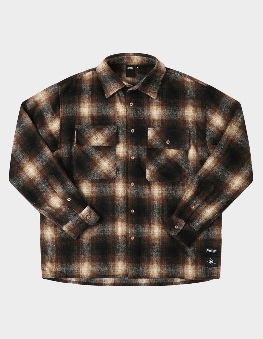 FORMER Dion Mens Flannel - BROWN
