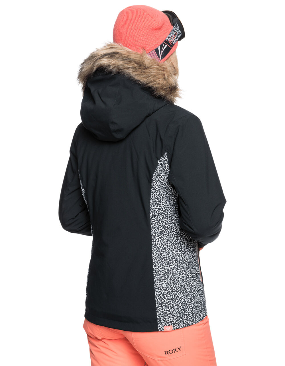 ROXY Jet Ski Womens Black & White Snow Jacket BLACK/WHITE Tillys