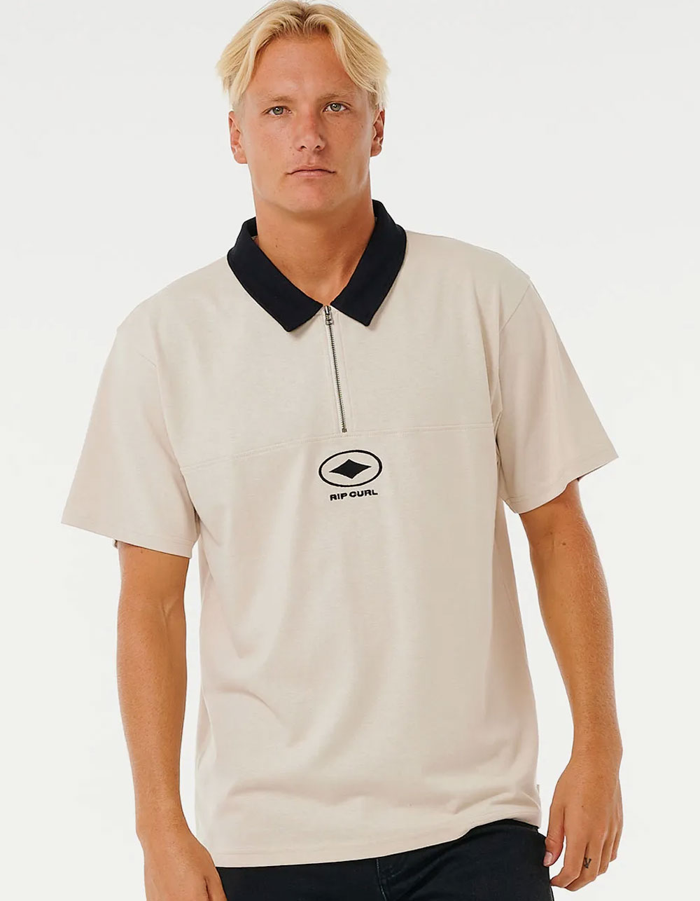 RIP CURL Quality Surf Products Mens Quarter Zip Polo