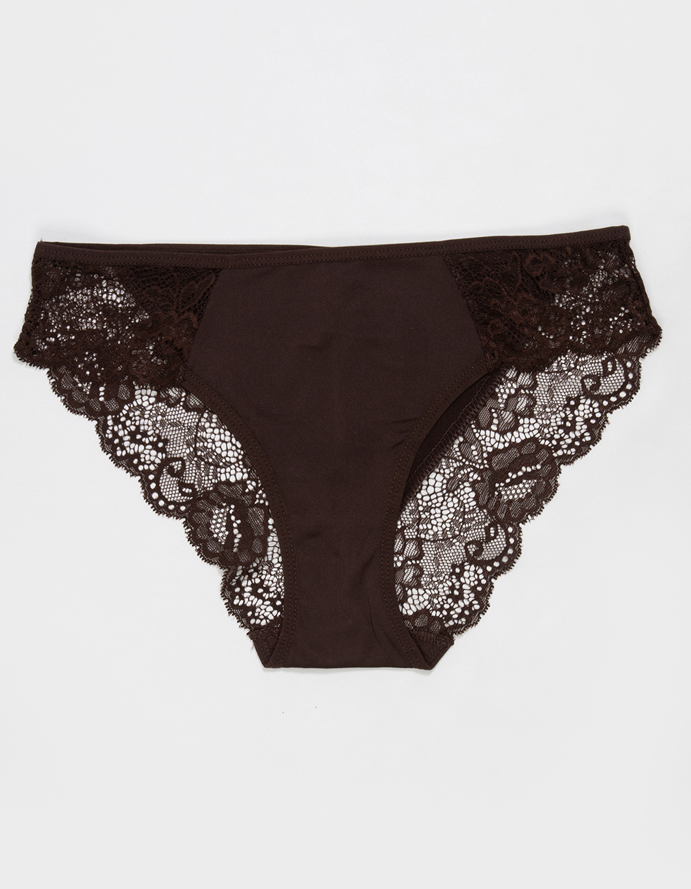 FULL TILT Micro Lace Bikini Panties - DARK BROWN