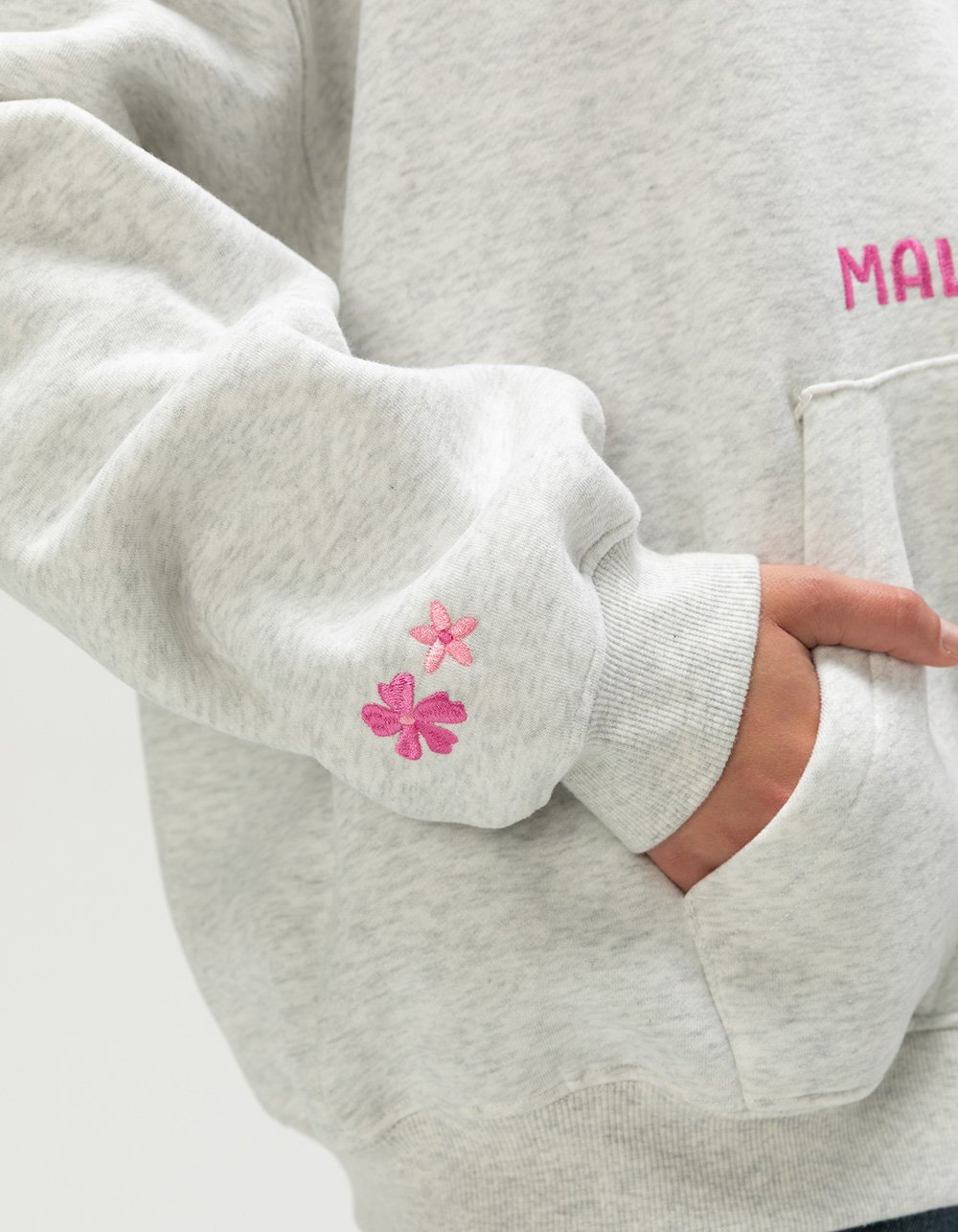 MALIBU SKYYE So Cal Embroidered Womens Hoodie - HEATHER GRAY