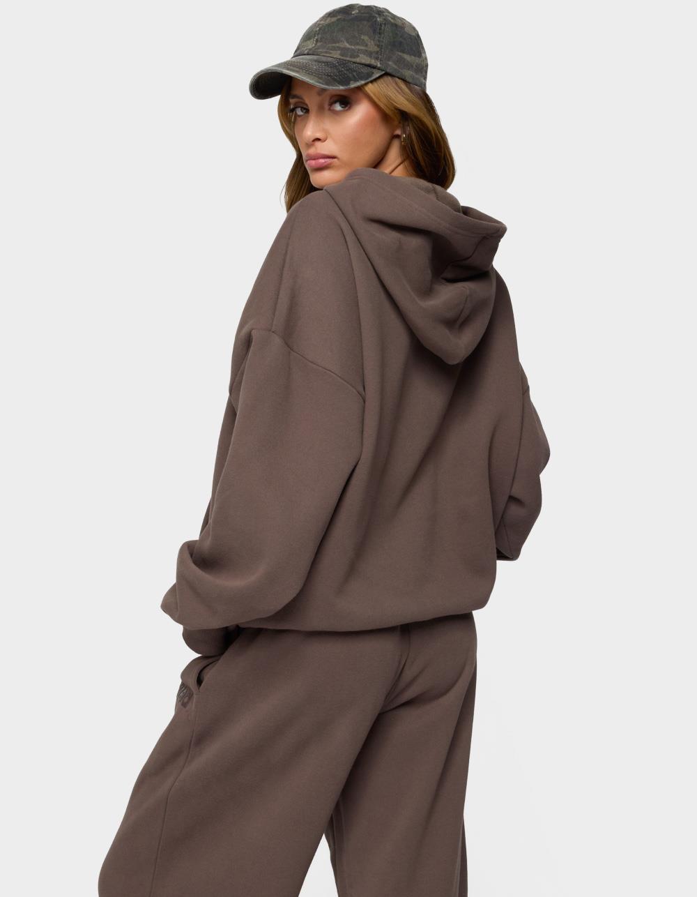 Edikted Be Hoodie - BROWN