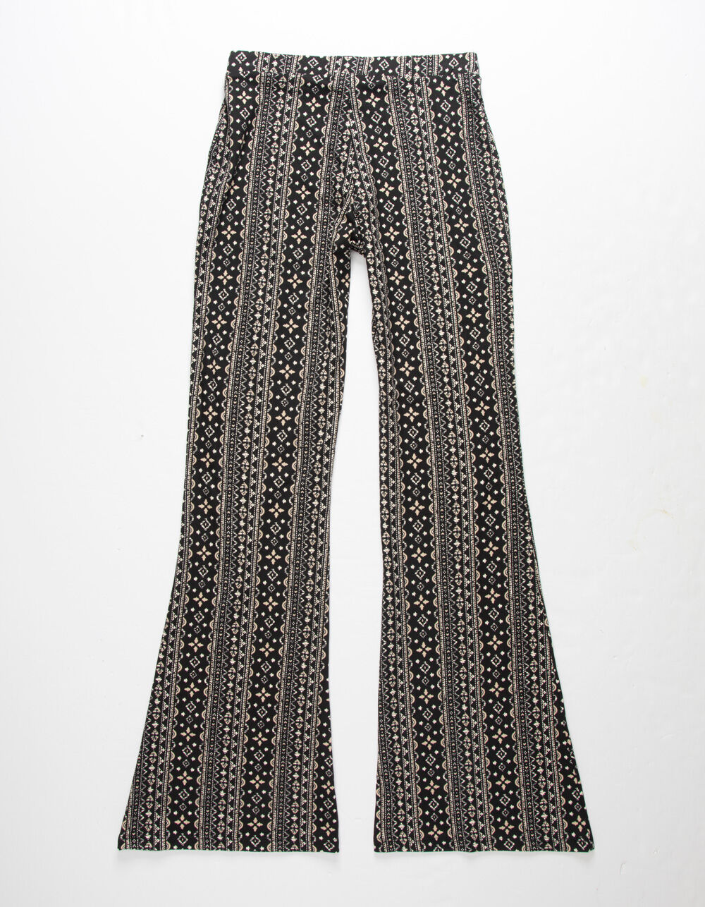 WHITE FAWN Printed Girls Flare Pants - BLK/WHT | Tillys