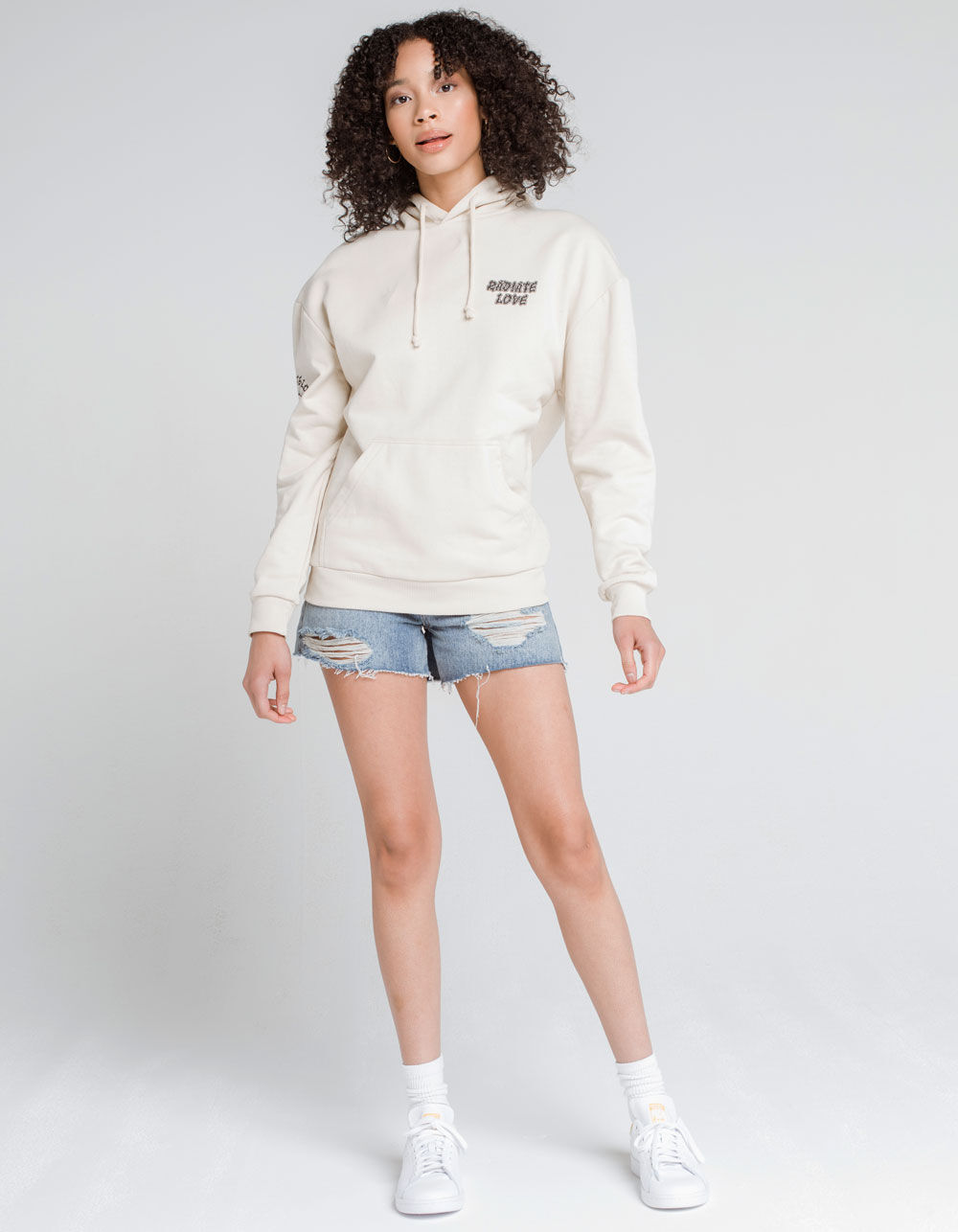 BDG Urban Outfitters Radiate Love Womens Hoodie - OFF WHITE | Tillys