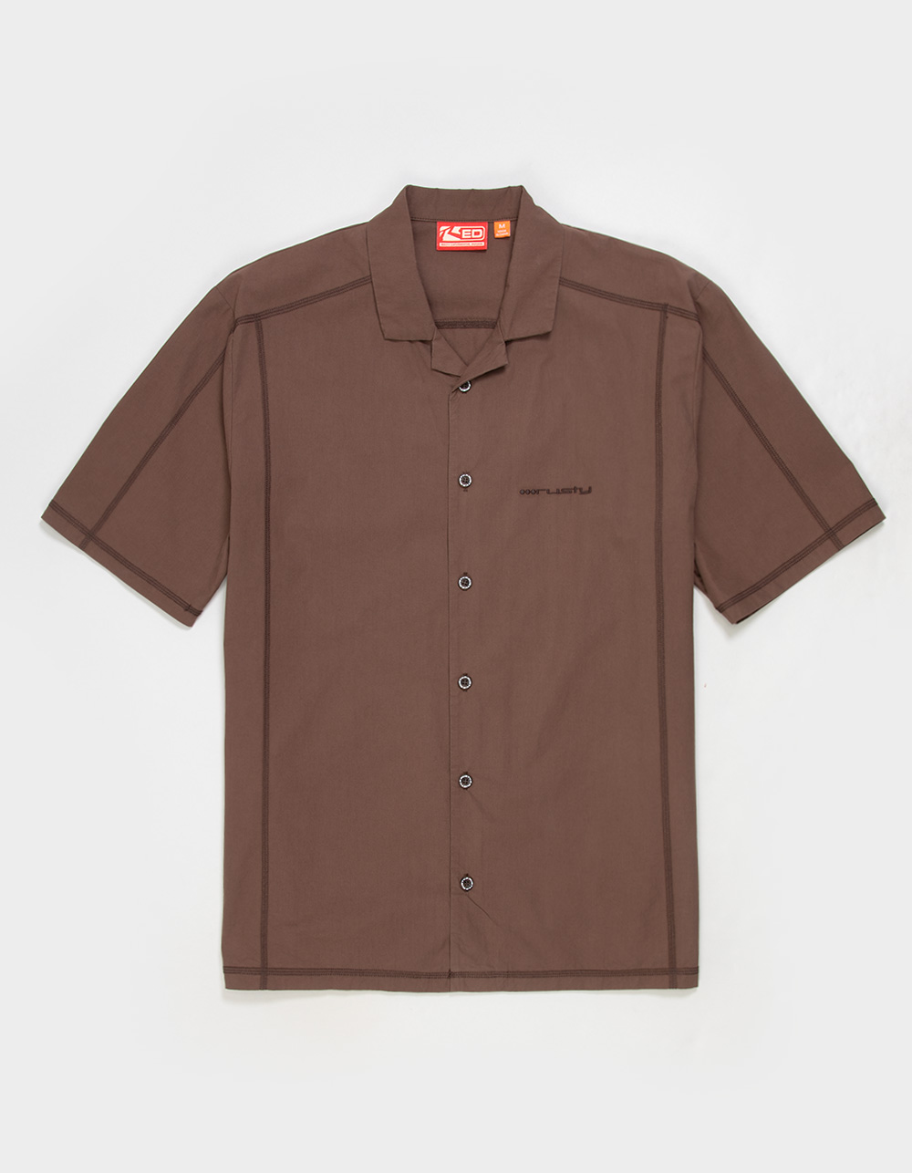 RUSTY Pedro Mens Button Up Shirt - BROWN