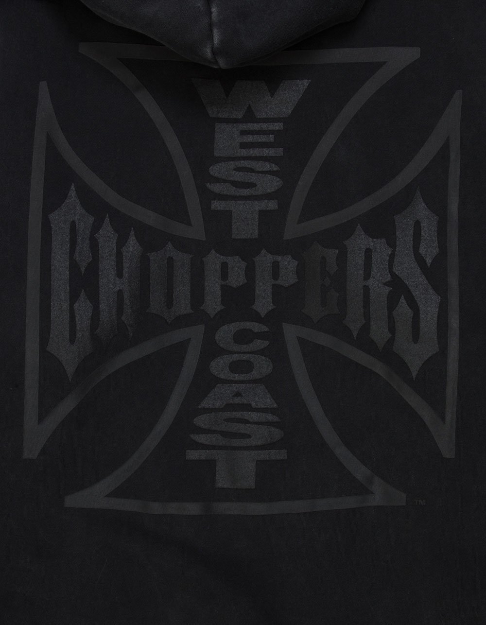 WEST COAST CHOPPERS Tonal Logo Mens Hoodie - WASHED BLACK