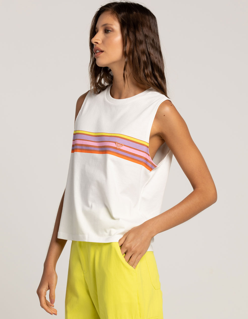 ROXY x Kate Kate | - Kind Muscle Tee Bosworth Tillys Surf WHITE Womens