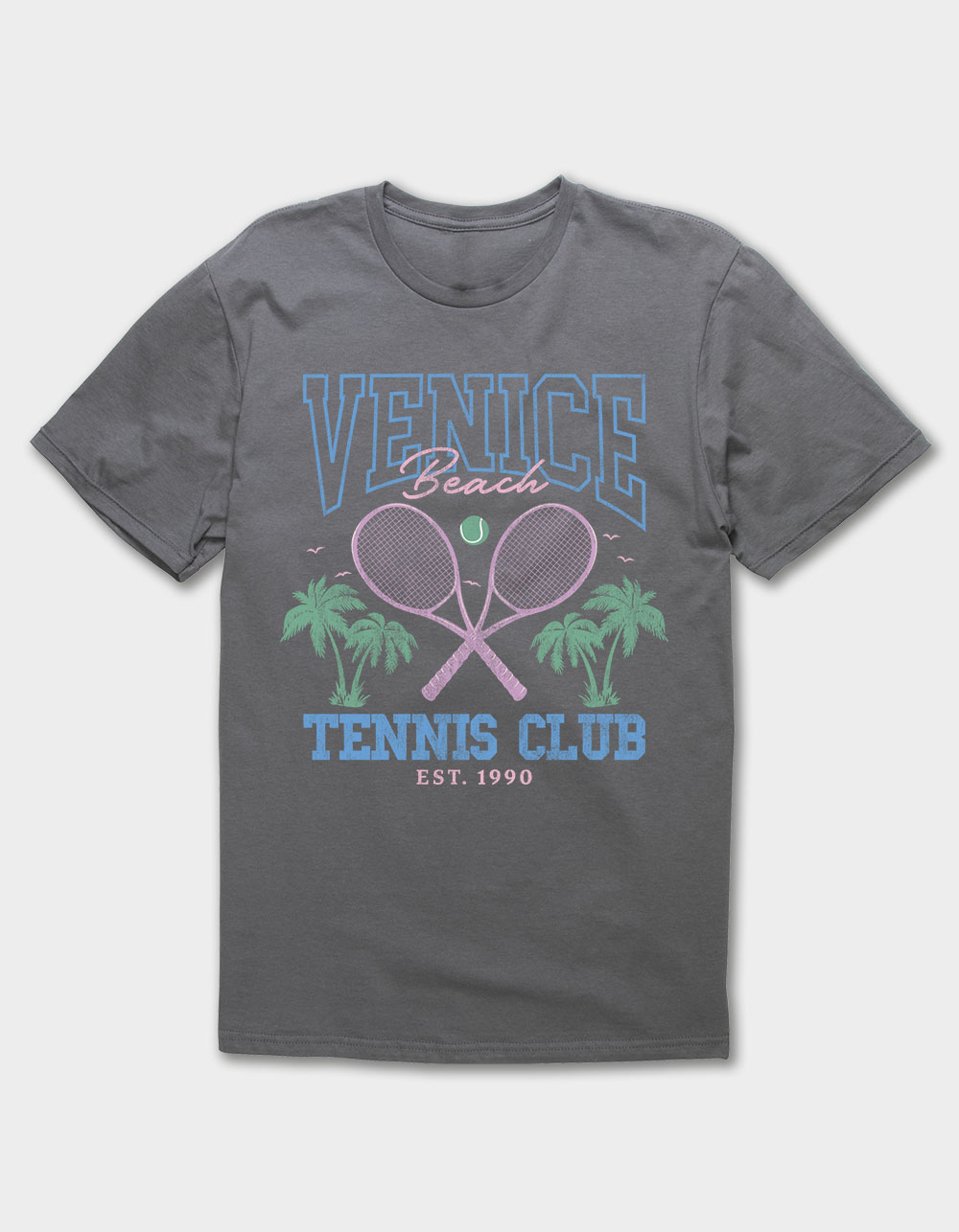 VENICE BEACH Tennis Club Unisex Tee - CHARCOAL
