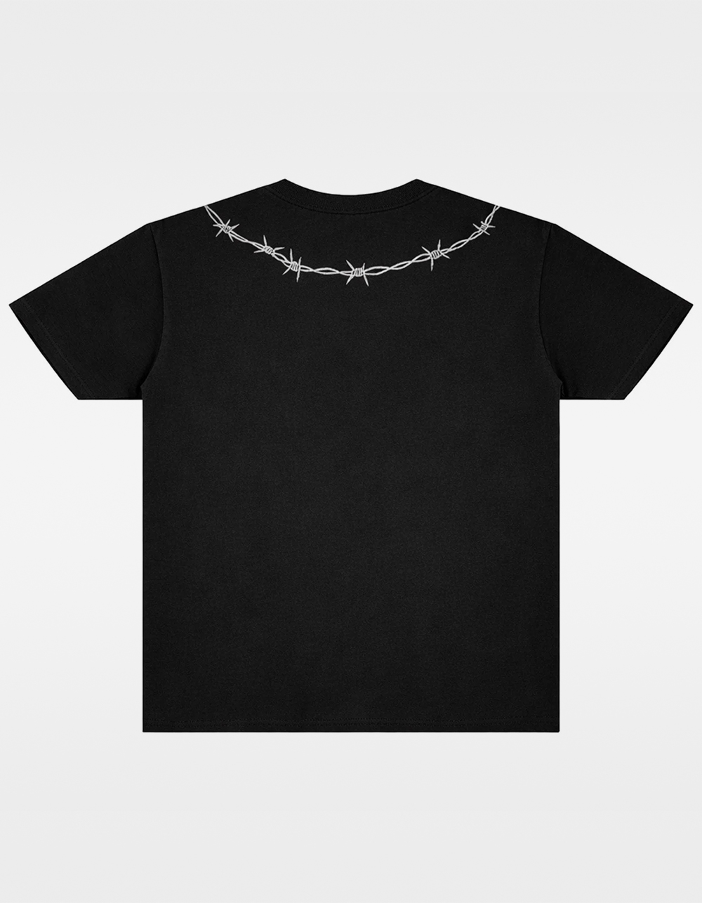 LA FAMILIA Barbed Cross Mens Tee - WASHED BLACK