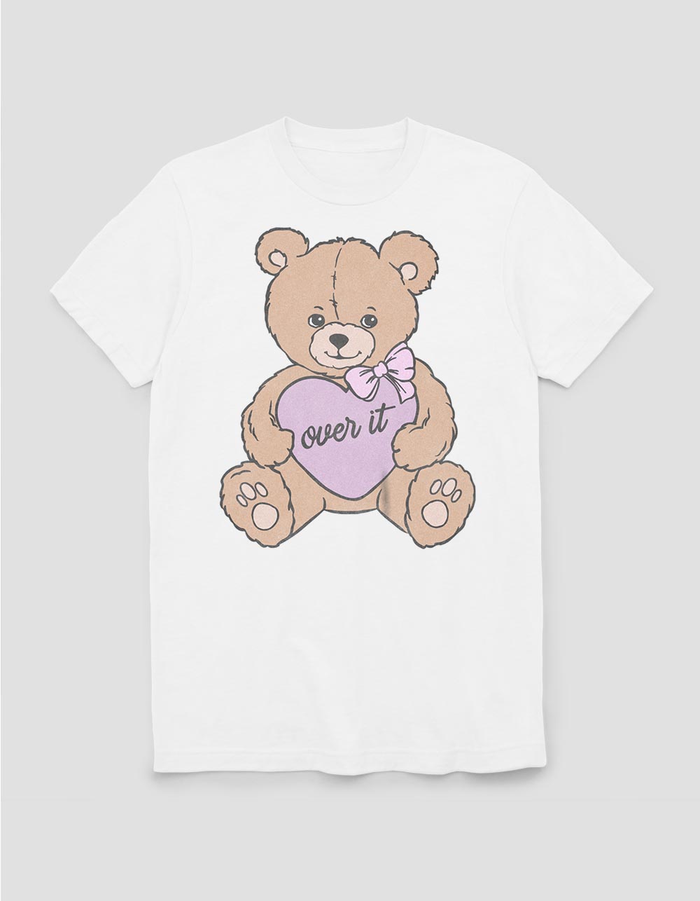 TEDDY Over It Heart Unisex Tee - WHITE