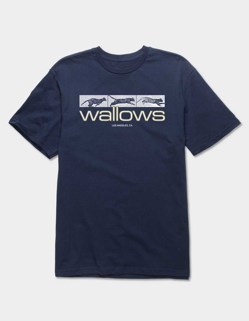 WALLOWS Cat Collage Unisex Tee - NAVY