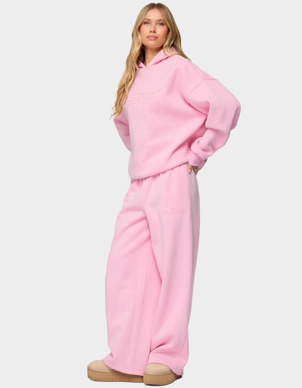 Edikted Totally Sweatpants - PINK