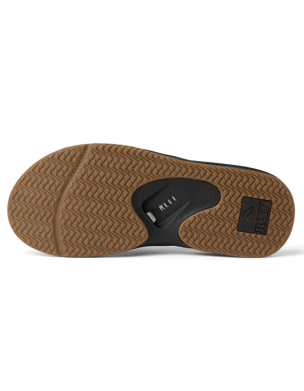 REEF Fanning Mens Flip Flops - BLKGR