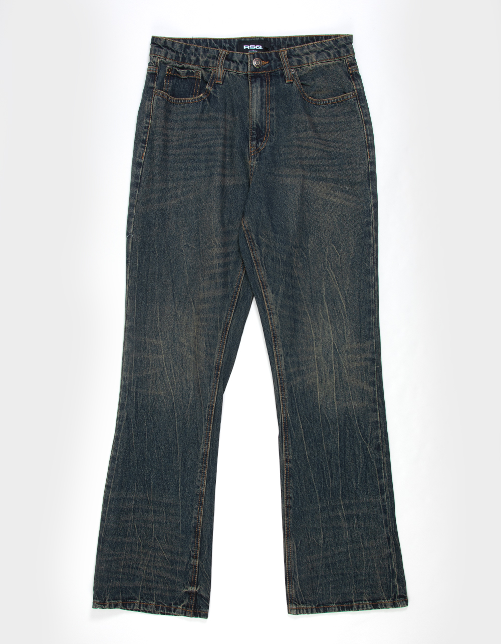 RSQ Mens Relaxed Bootcut Jeans - TINTED DENIM