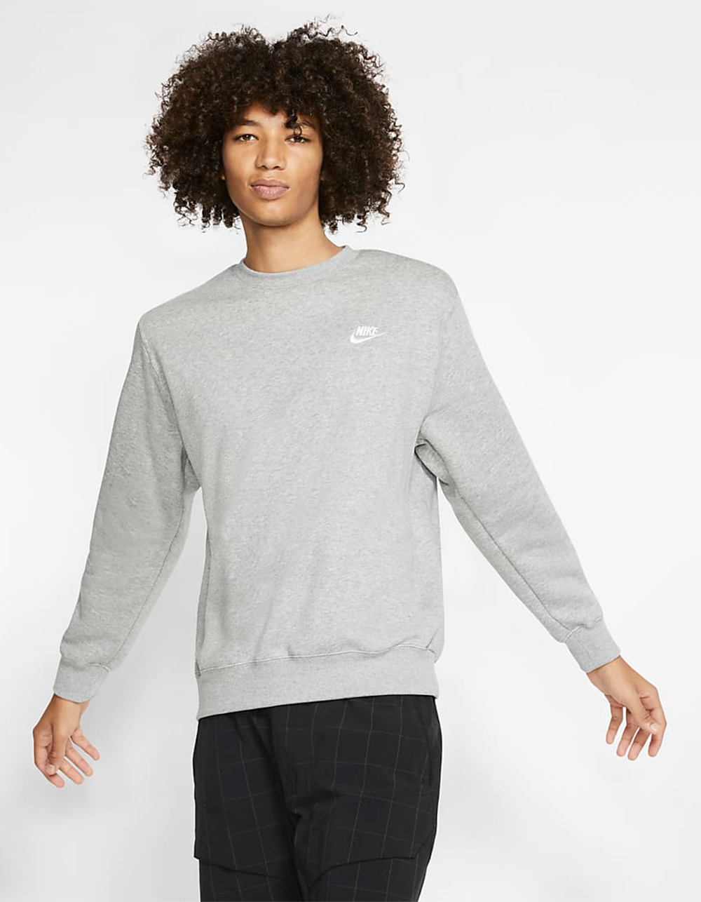 grey nike crewneck mens