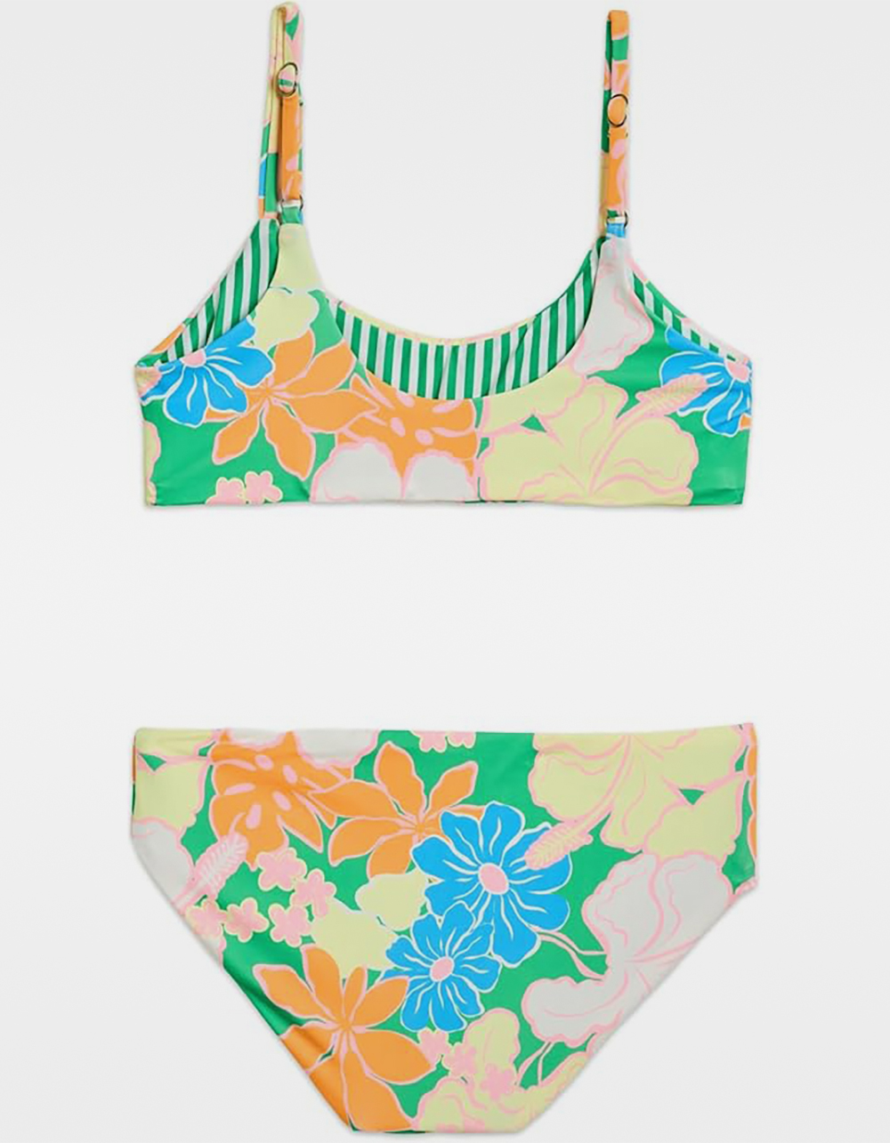 MAAJI Tropic Lei Utah Girls Reversible Bralette Bikini Set - MULTI