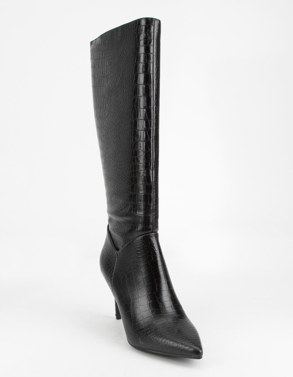 DELICIOUS Crocodile Knee High Black Womens Boots - BLACK | Tillys
