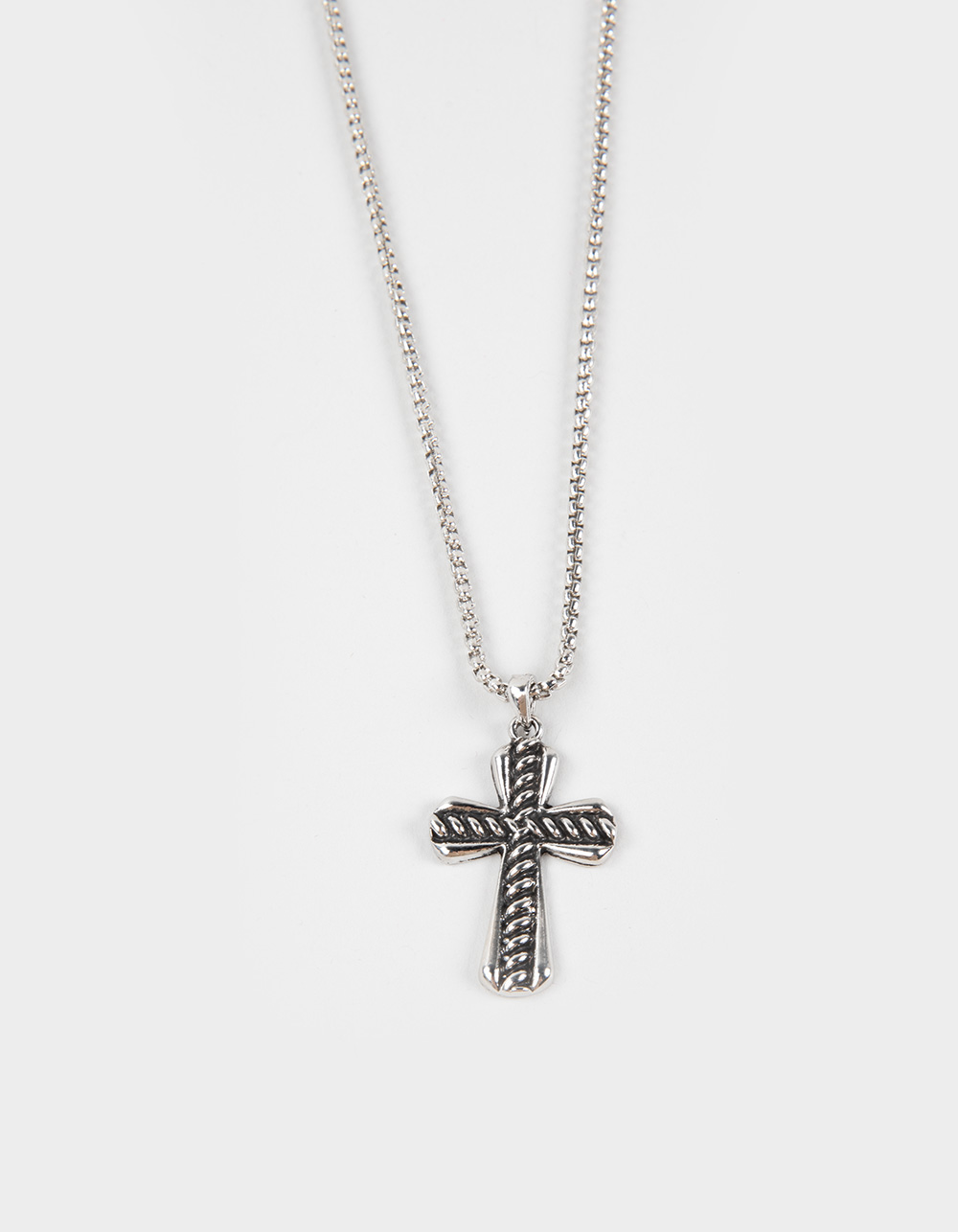 RSQ Long Cross Necklace - SILVER