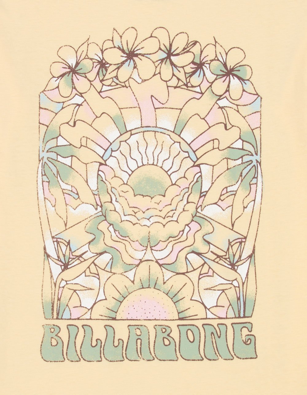 BILLABONG Sunrise Girls Boyfriend Tee - YELLOW